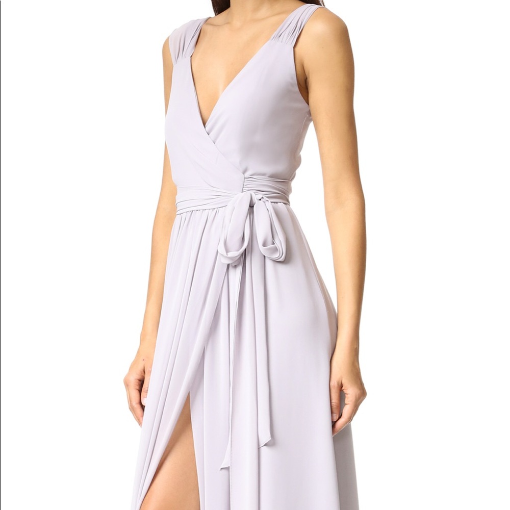 Gray Joanna August bridesmaids dress